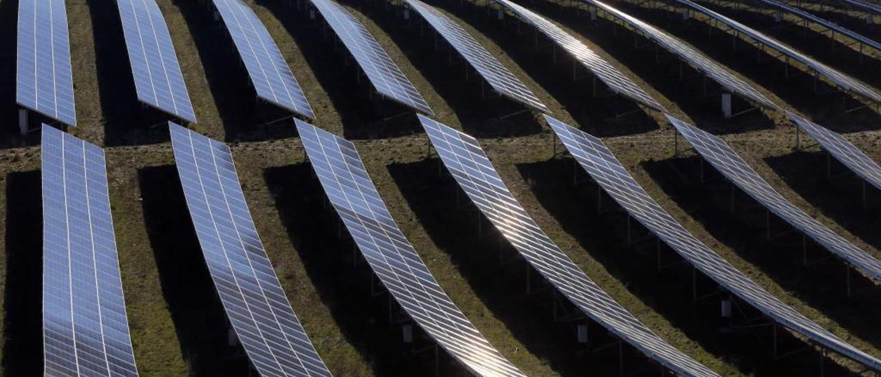 Parque de producción de energía fotovoltaica.