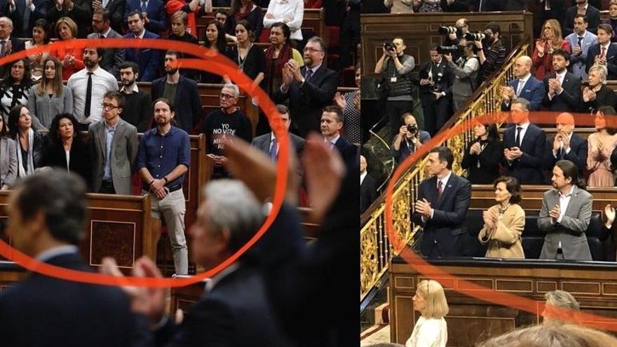 Diputados de Unidas Podemos ante el discurso del Rey, antes y después de entrar en el Gobierno.