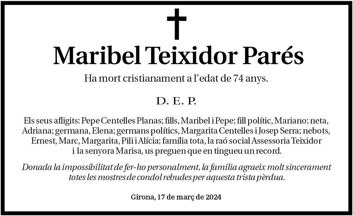 Maribel Teixidor Parés