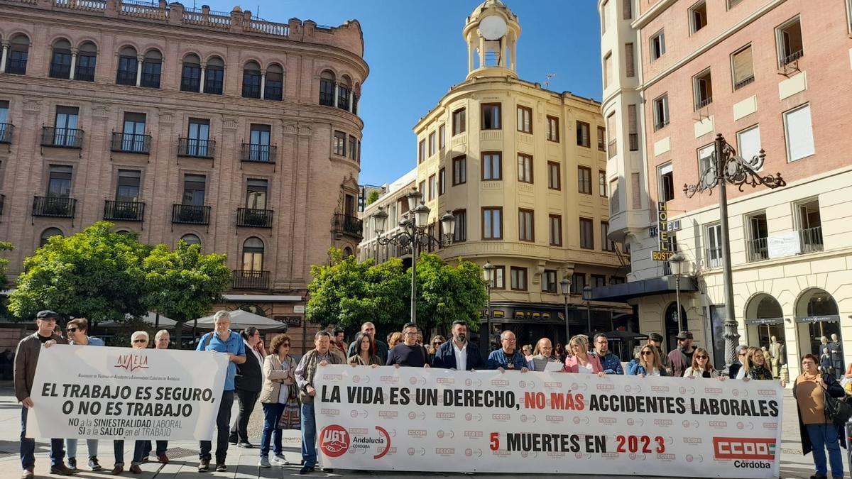 Concentración reciente en Córdoba contra la siniestralidad laboral.