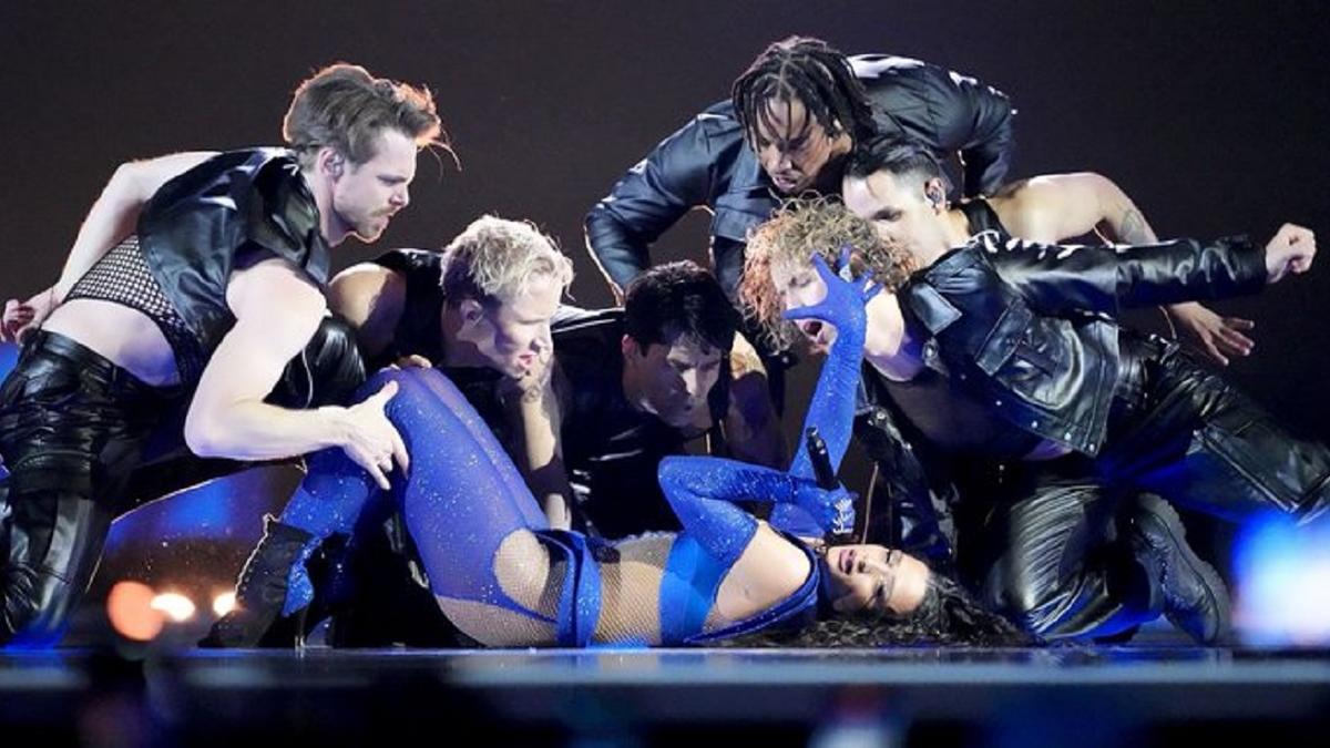 Chanel durante su actuación en las semifinales de Eurovisión 2024.