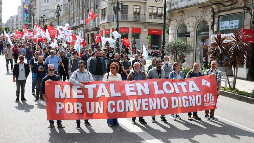 La CIG intensificará sus protestas por el convenio del metal | ALBA VILLAR