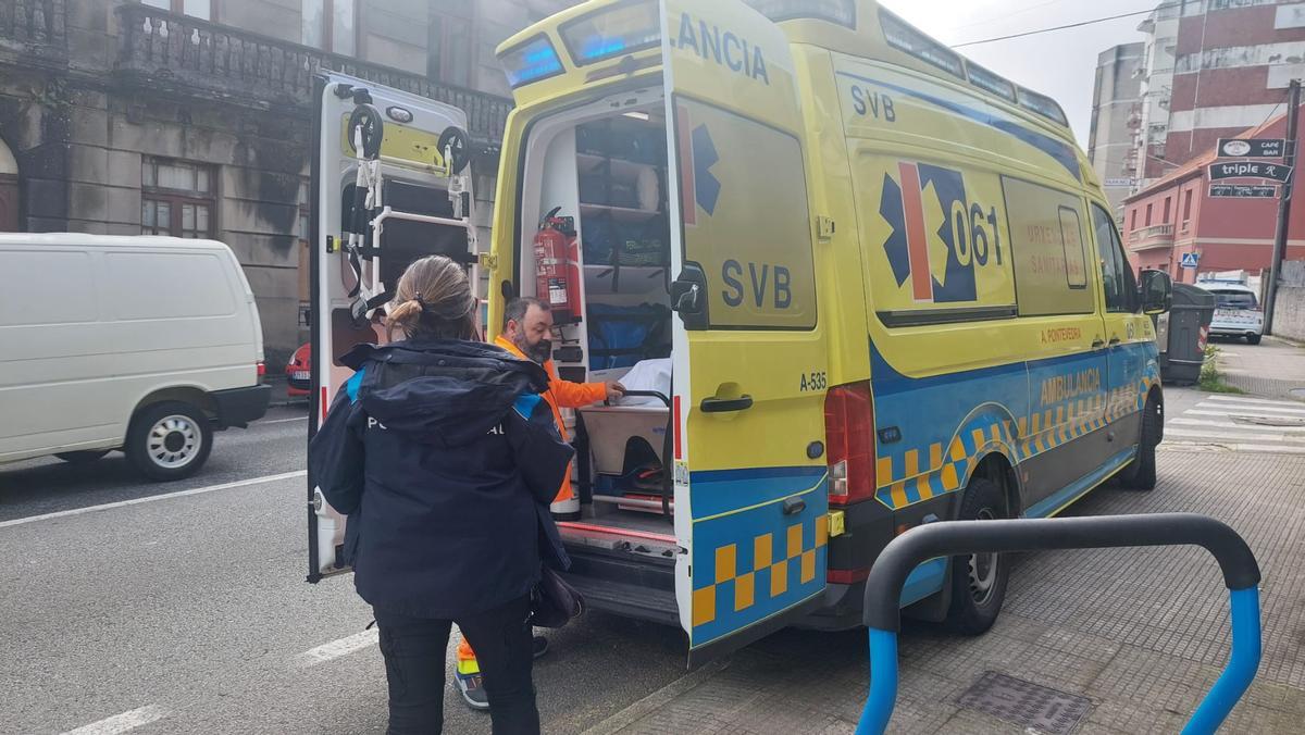 La ambulancia que atendió a la mujer