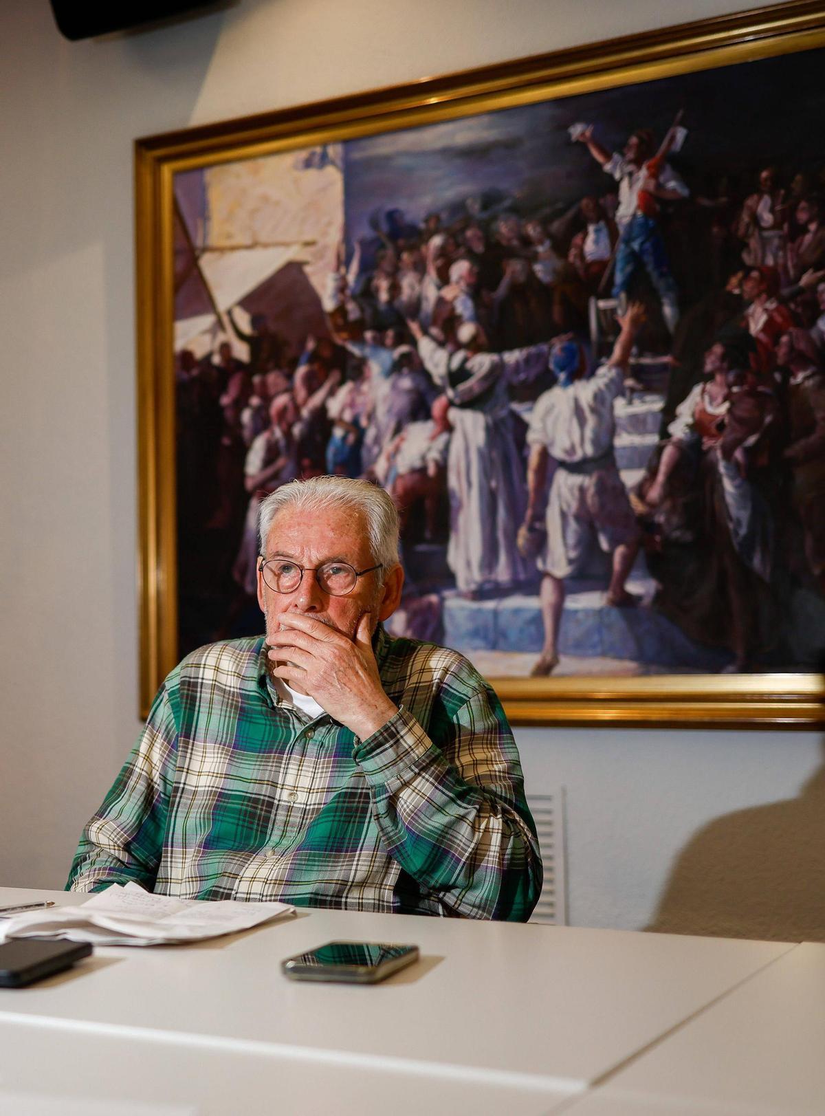 Almenar, durante la entrevista en el ayuntamiento.