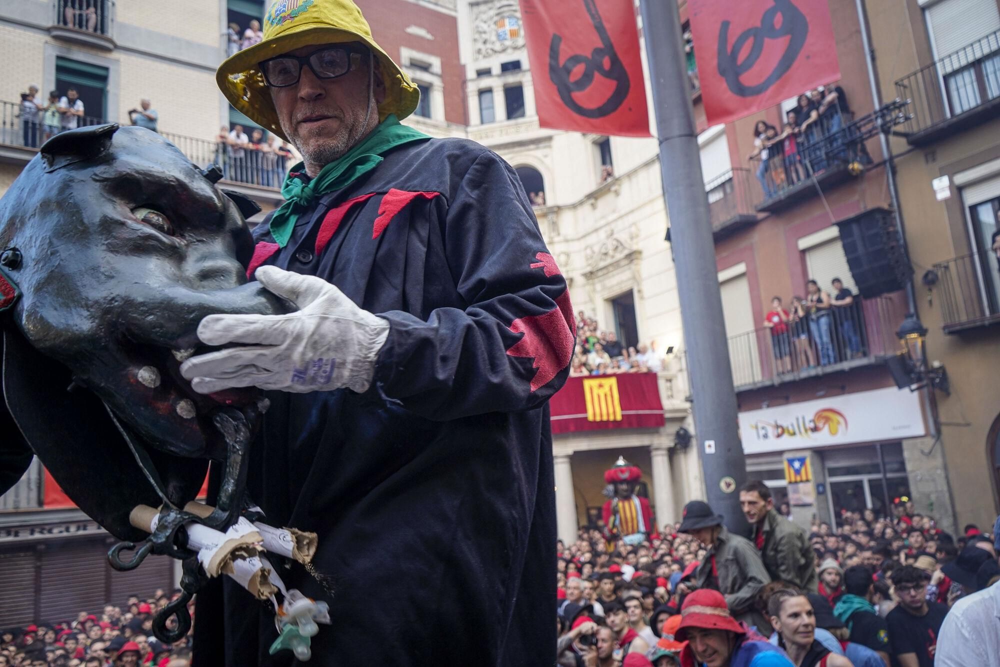 Incident a l'inici del passacarrers de Patum de dissabte