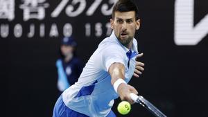 Novak Djokovic, en una acción del partido