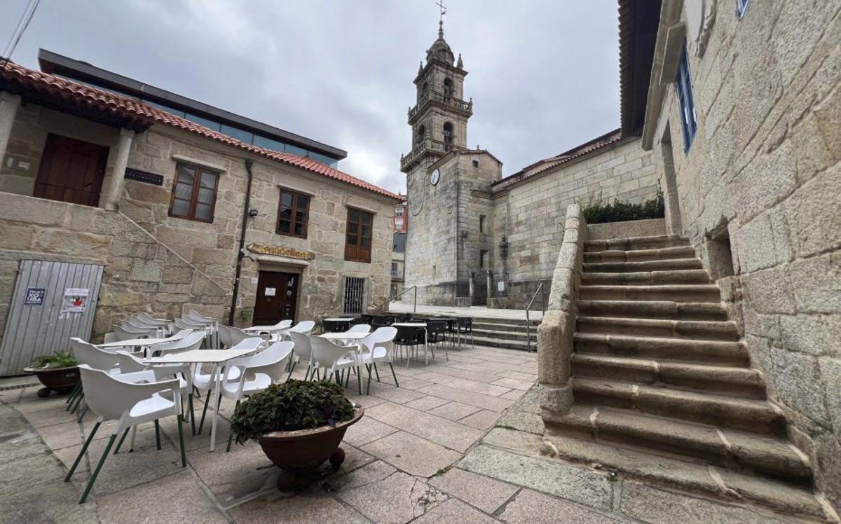 Espacio en el Casco Vello de Cangas que llevará el nombre de Cerviño. | G.NÚÑEZ