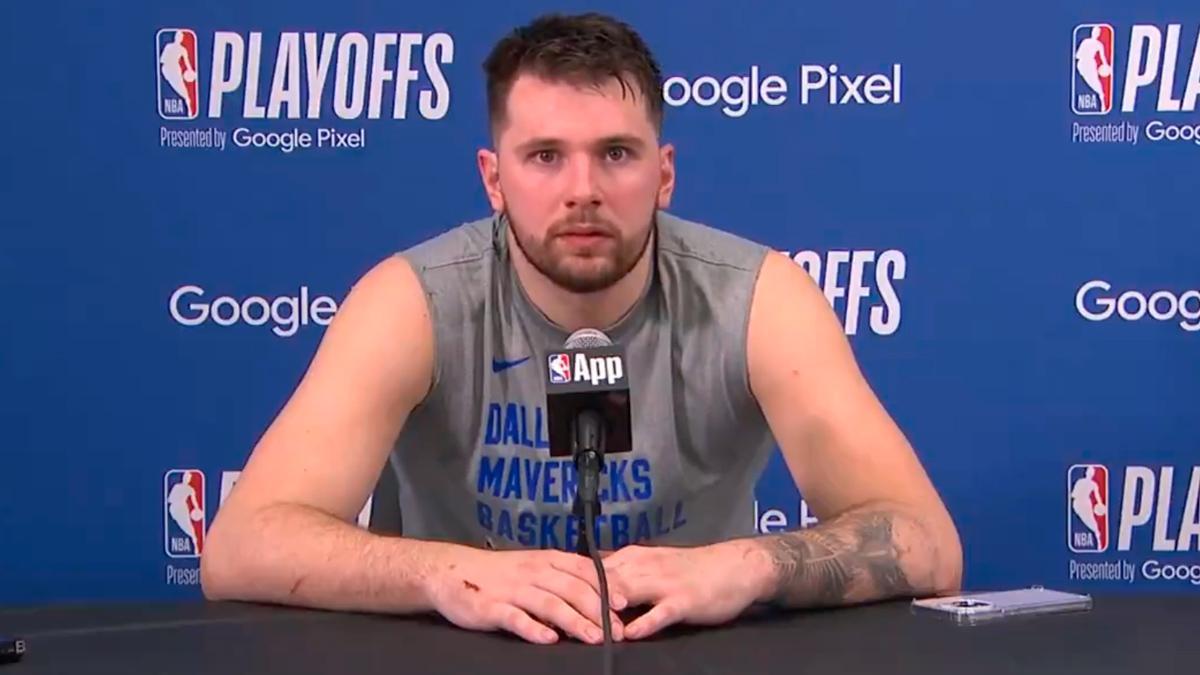 ¡Se escuchan gemidos durante una rueda de prensa de Doncic! Su cara, un poema...