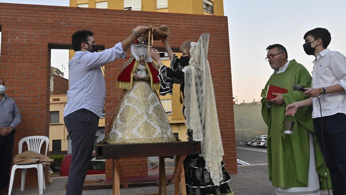 Instante de la misa que ha protagonizado este sábado la asociación andaluza en Vila-real.