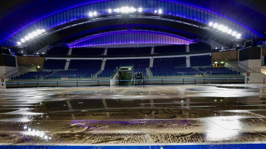 La tromba de agua que inundó Oviedo dañó otros tres polideportivos de la ciudad además del Palacio de los Deportes