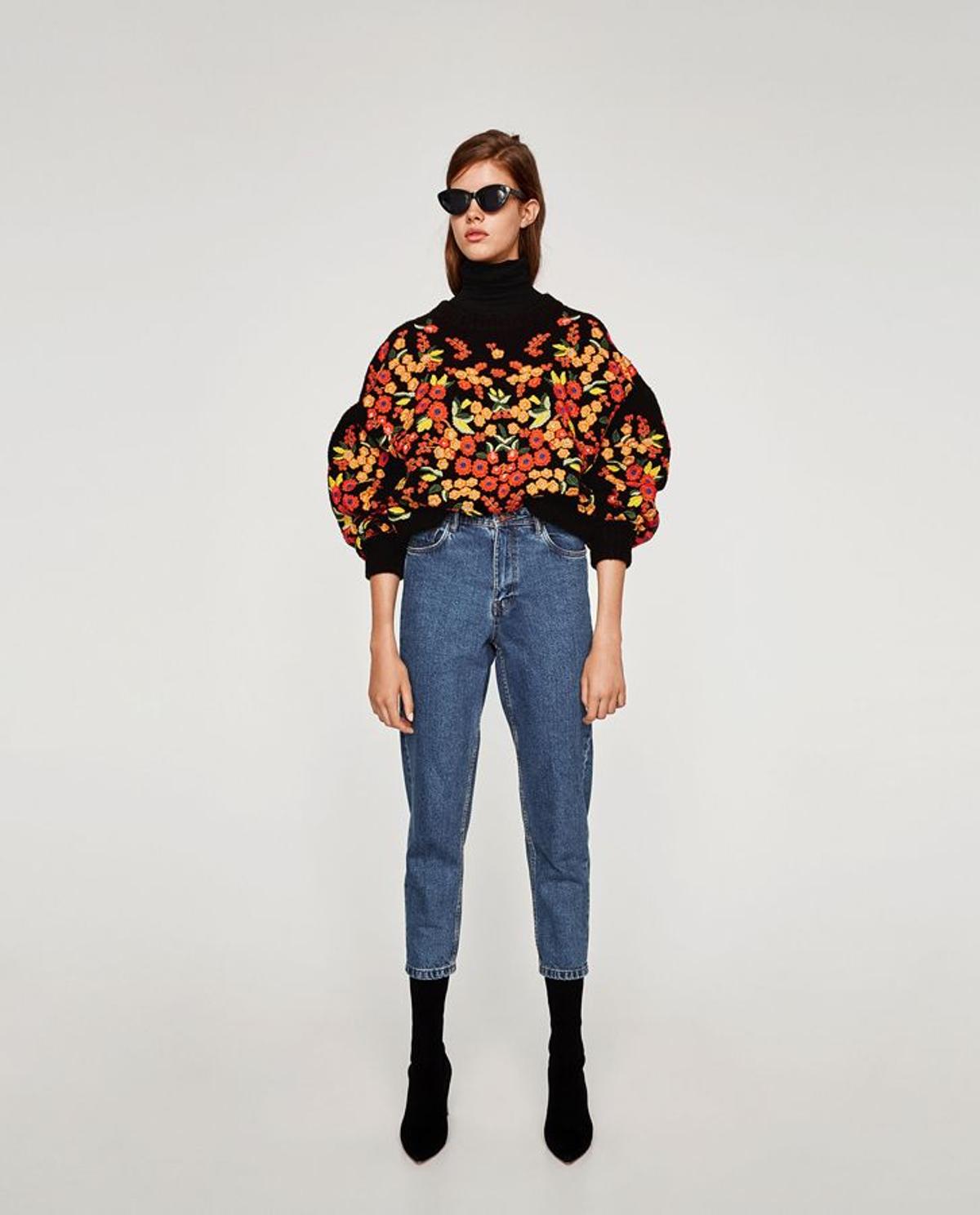 Vaqueros de Zara para otoño: mom fit