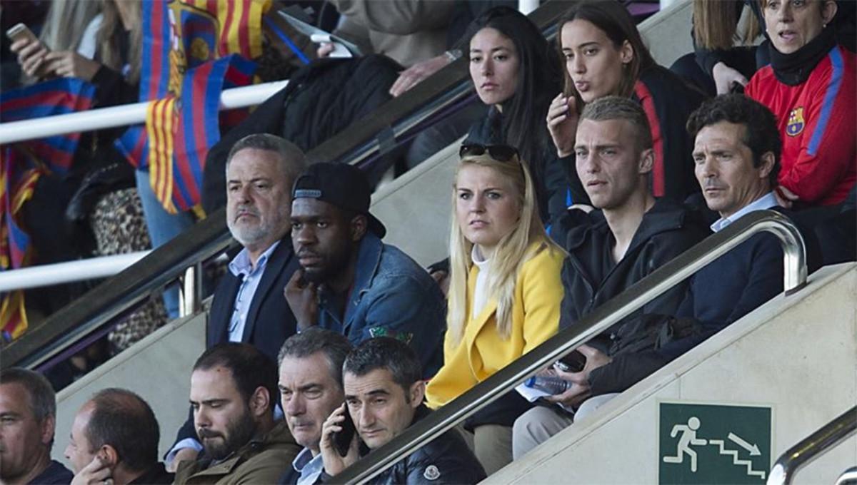 Umtiti acudió al Barça-Olympique de Lyon