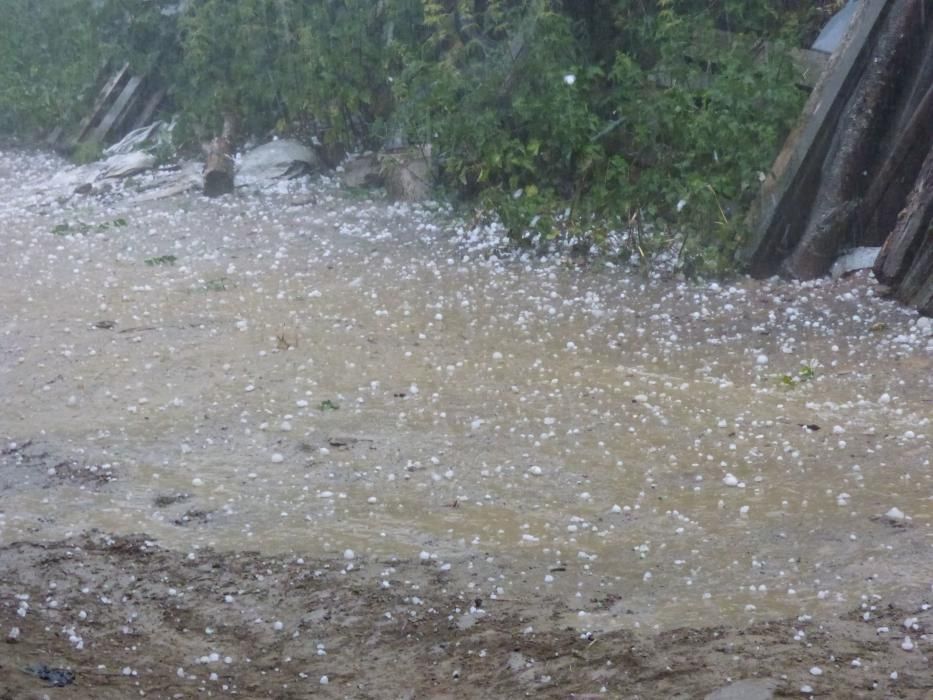 Granizada en el suroccidente de Asturias