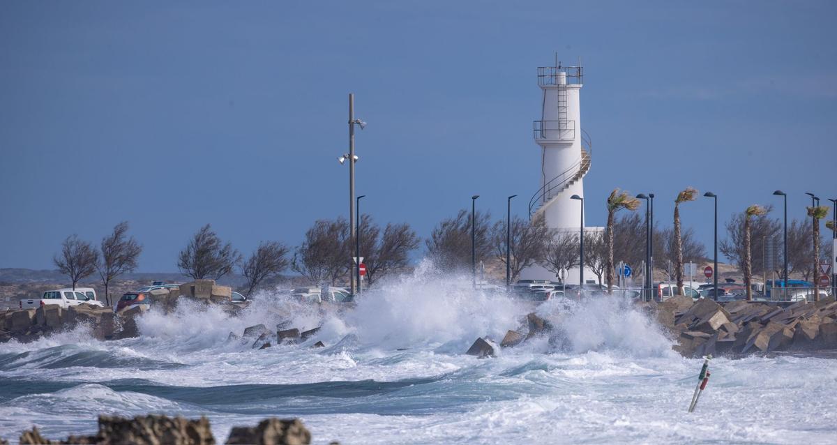 Una imagen de archivo de temporal de viento en Formentera