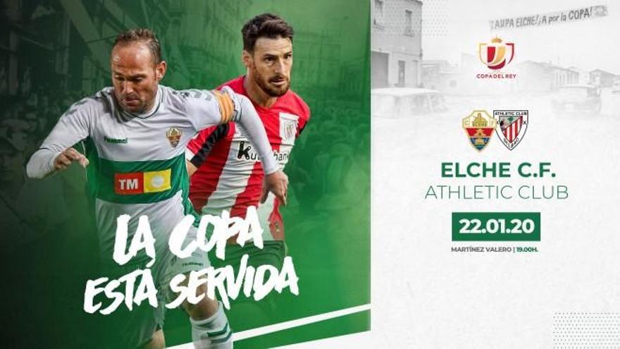 Entradas entre 20 y 40 euros para el Elche-Athletic Club de Bilbao de Copa
