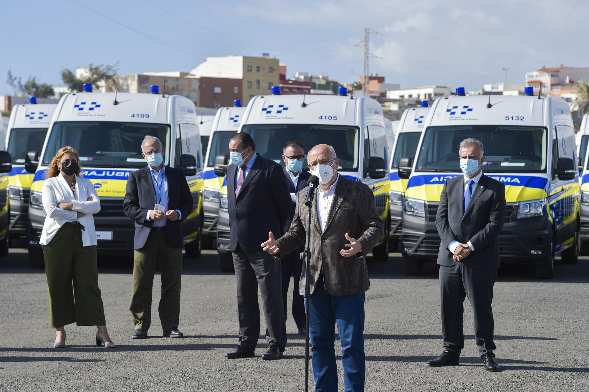 Presentación de nuevas ambulancias del transporte sanitario no urgente en Gran Canaria (5/06/2021)