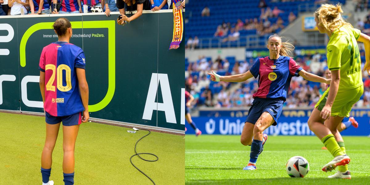 Sydney Schertenleib y Clara Serrajordi en el amistoso ante el Hoffenheim