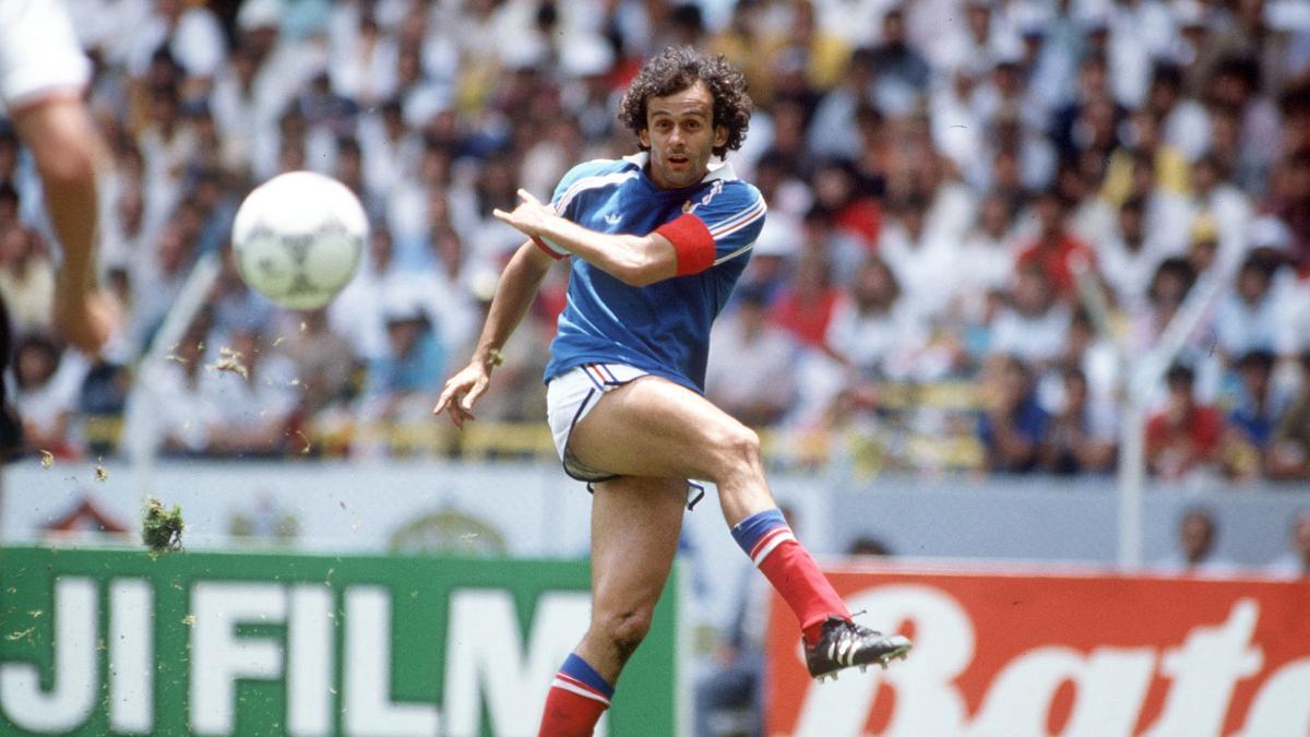 Platini con la selección de Francia