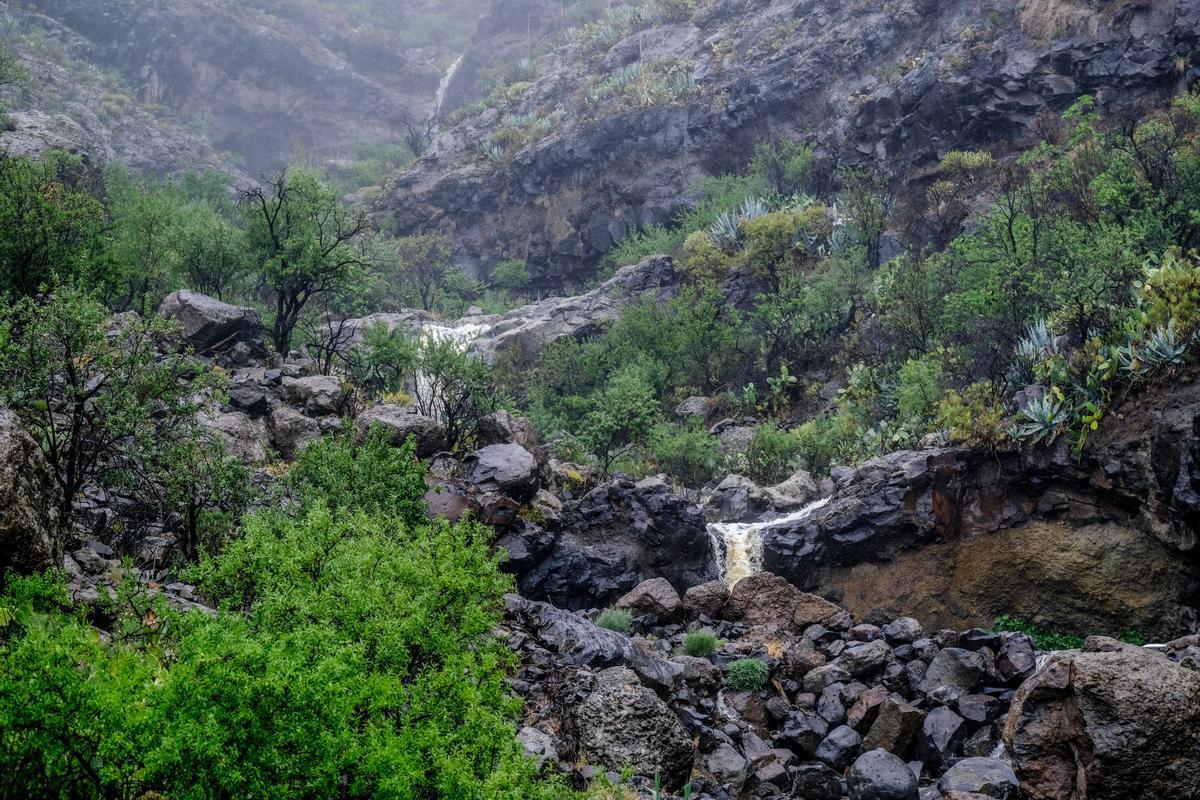 Las lluvias de la borrasca Óscar en Santa Lucía y San Bartolomé de Tirajana