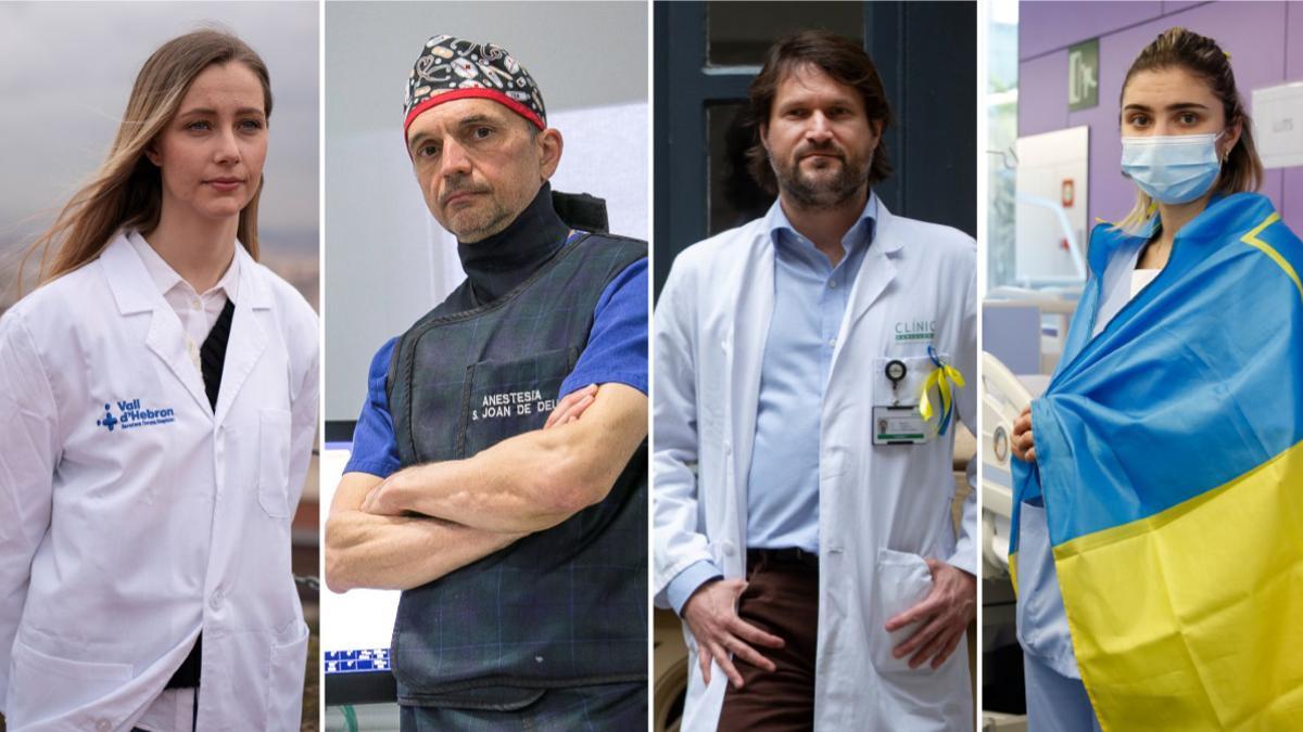 El «no a la guerra» dels sanitaris ucraïnesos des de Barcelona El «no a la guerra» dels sanitaris ucraïnesos des de Barcelona
