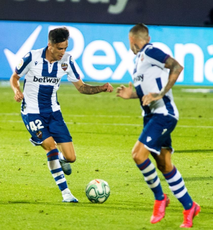 El '7', en su debut en la élite con el Levante.