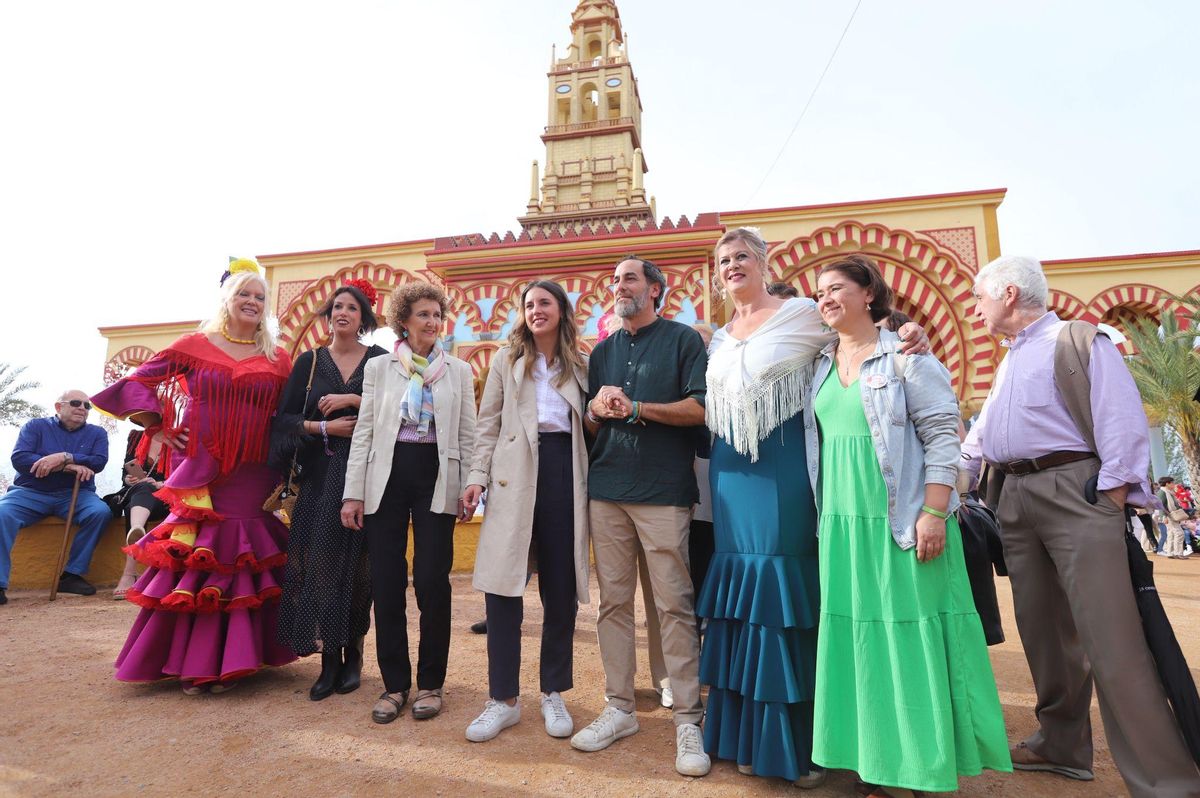 Juan Hidalgo e Irene Montero, en la Feria de Córdoba.