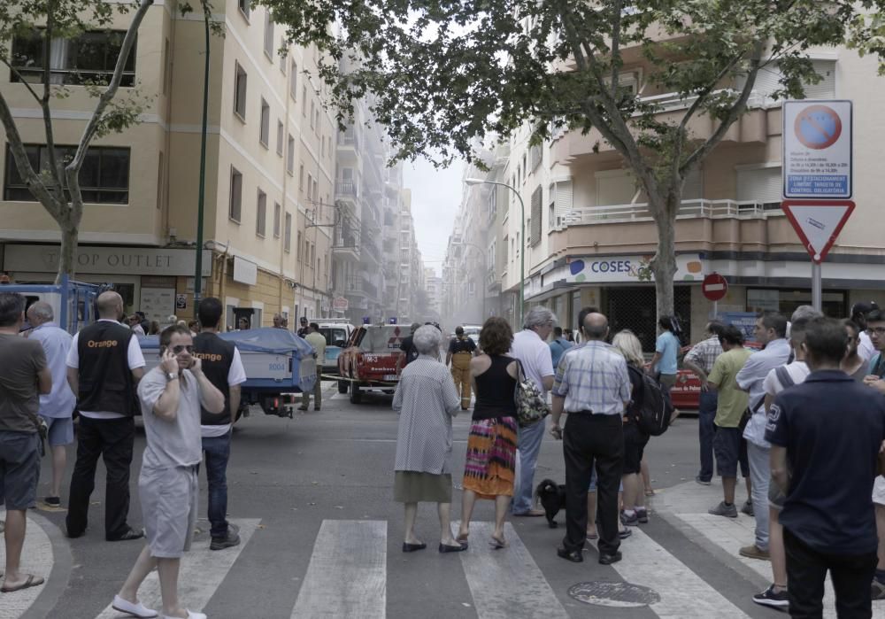 Incendio en la calle Andreu Feliu en Palma