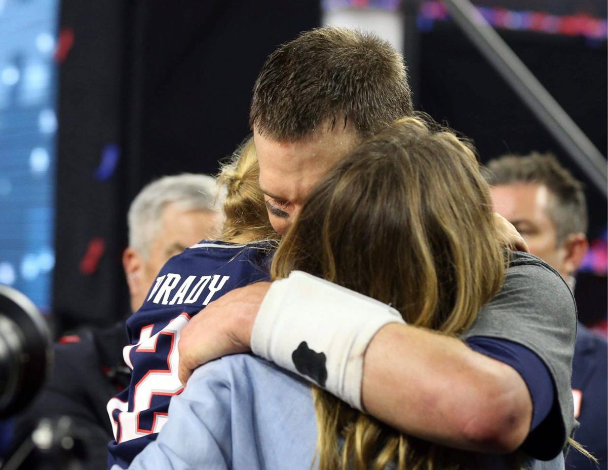 Super Bowl 2017: el abrazo de la pareja con su hija