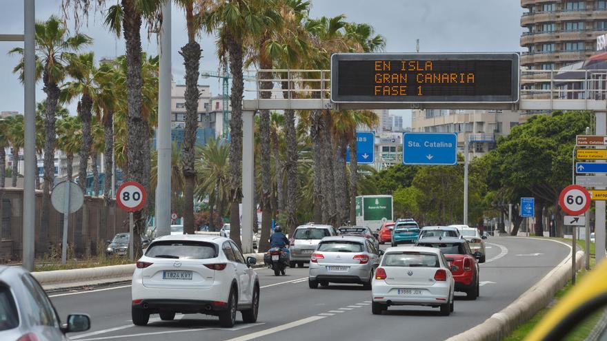 Tráfico en la capital grancanaria durante el pasado mes de mayo, en fase 1 de la desescalada