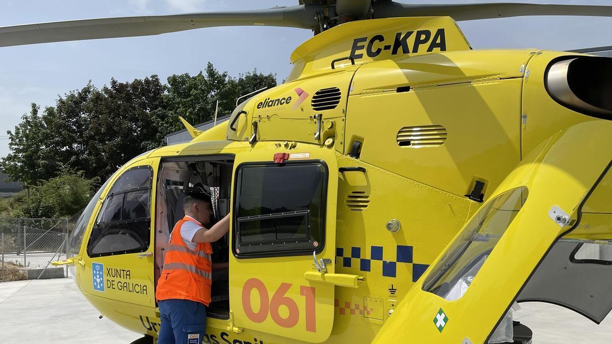 Uno de los helicópteros para emergencias con los que cuenta el servicio.