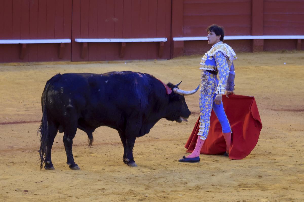 Roca Rey, instantes antes de recibir la "terrible cornada"