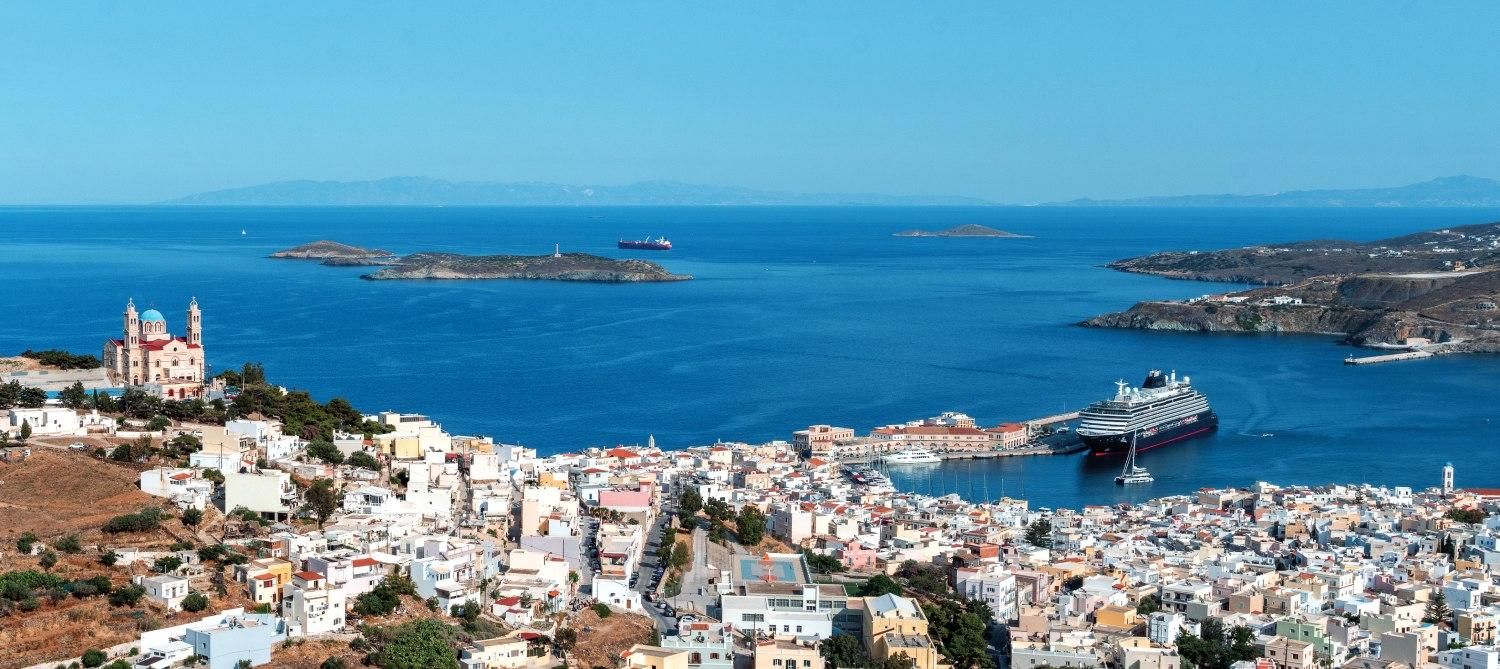 Vista de Ermúpoli desde Ano Syros.