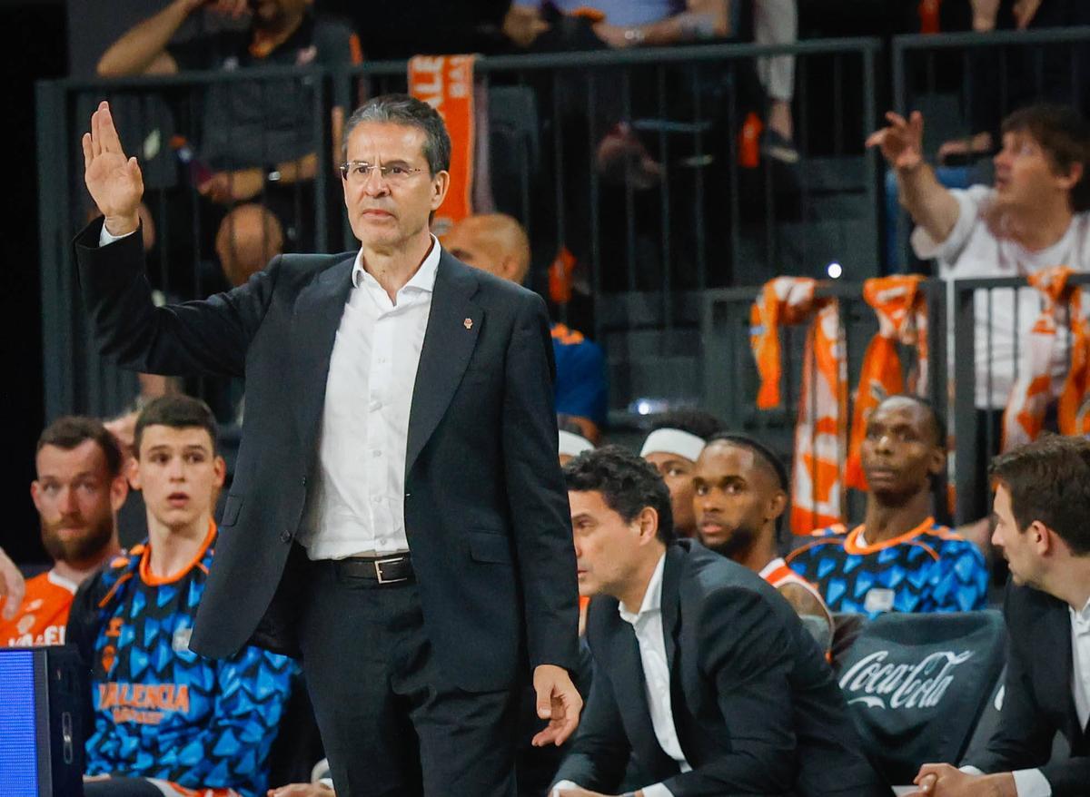 Pedro Martínez, en el último partido entre el Valencia Basket y el Dreamland Gran Canaria.