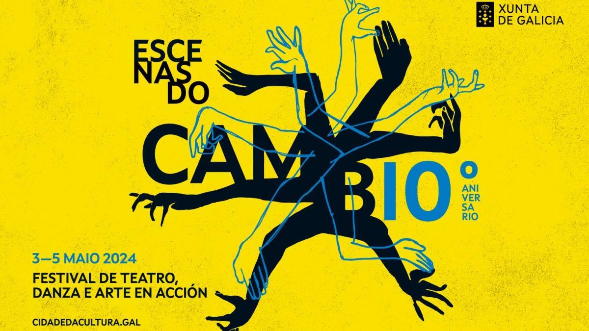 Cartel del festival ‘Escenas do cambio’ en Santiago de Compostela