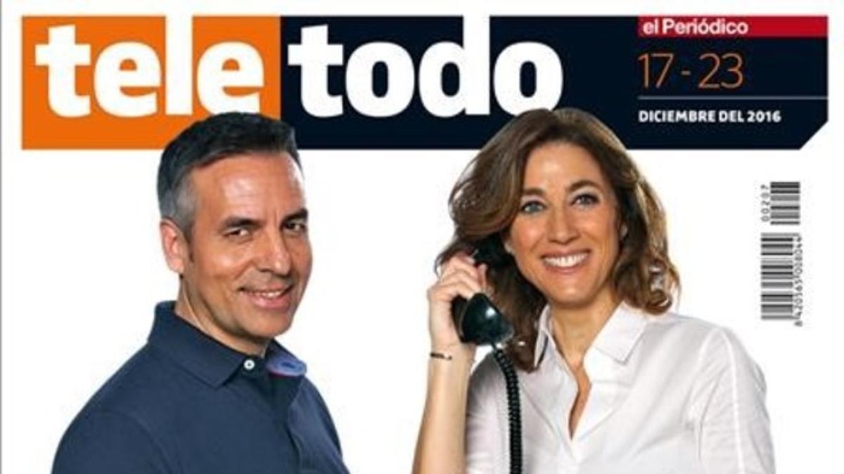 Ramon Pellicer y Helena Garcia-Melero, en la portada del 'Teletodo'