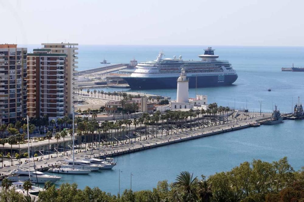 La Málaga desierta desde las alturas