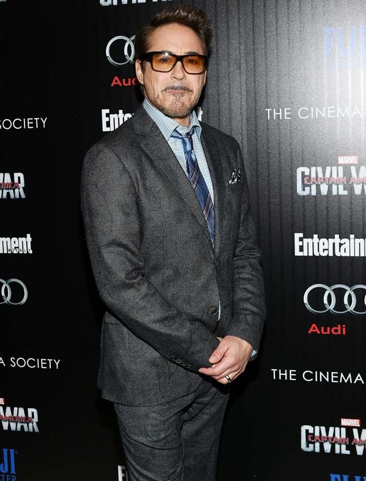 Robert Downey Jr., en el pase especial de Capitán América: Civil War en Nueva York.