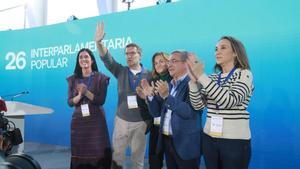 Paula Prado, Núñez Feijóo, Elena Rivo, Luis Menor y Cuca Gamarra en Ourense.