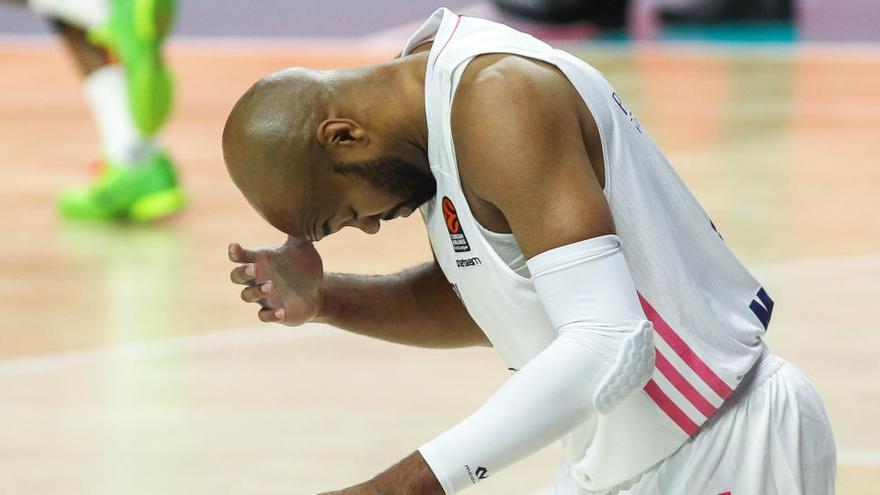 Alex Tyus, del Real Madrid, en el último partido de Euroliga