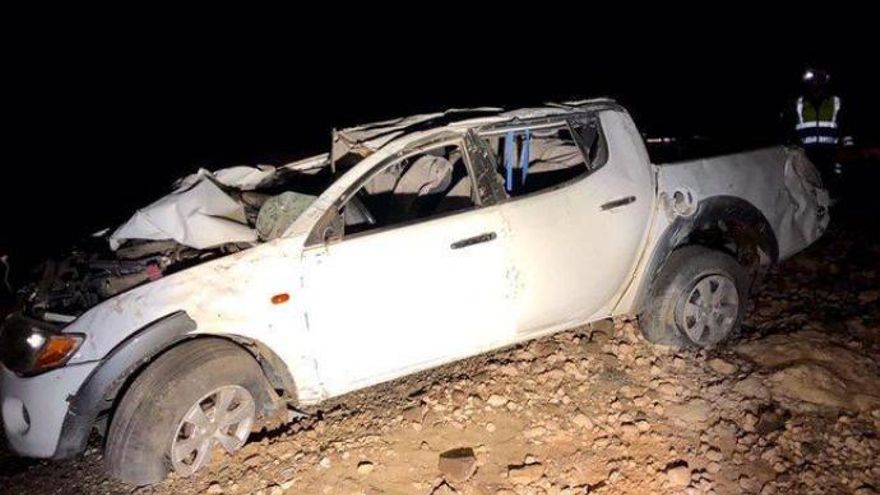 El coche tras el accidente.
