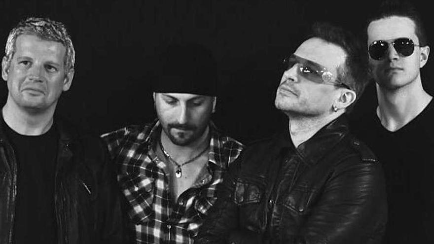 Los integrantes de la banda italiana Zen Garden, considerada la mejor banda tributo a U2.