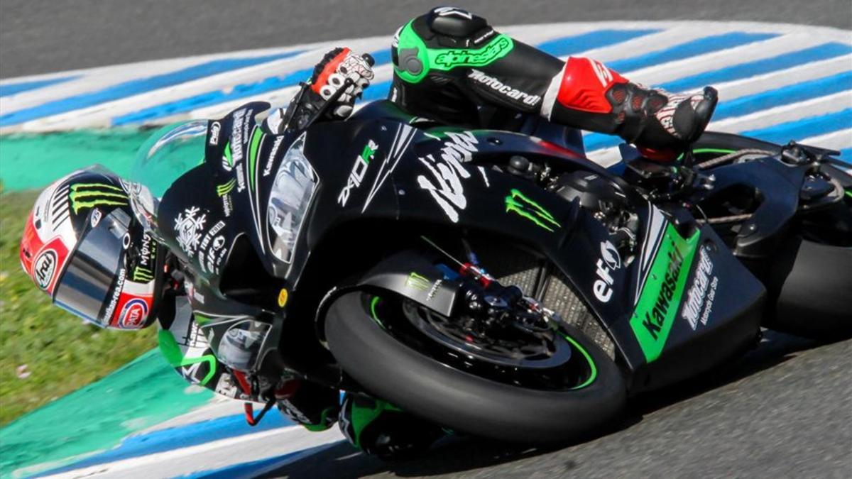 Jonathan Rea en los entrenamientos de este martes en Jerez