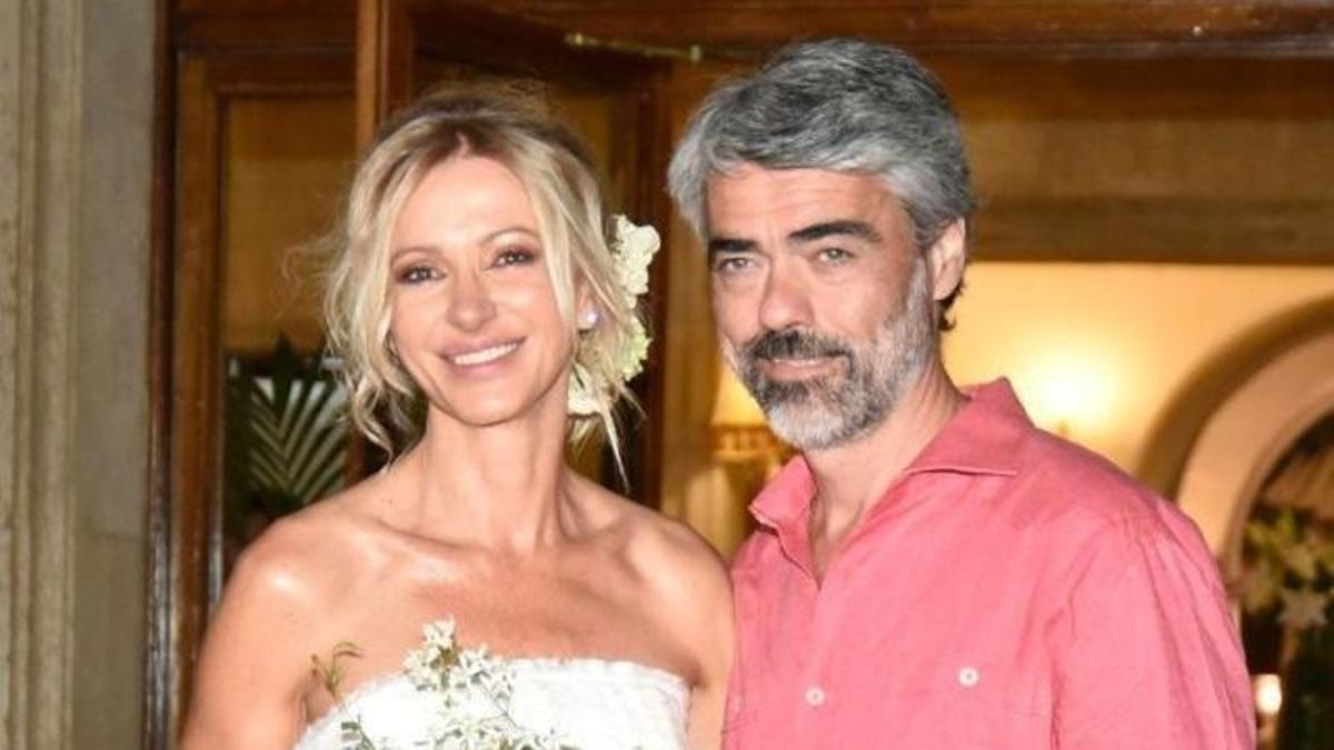 Susanna Griso i Luis Enríquez durant el seu casament a l'Empordà.
