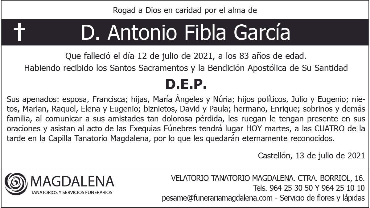 D. Antonio Fibla García