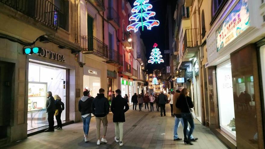 Ambient comercial de Nadal a Figueres.