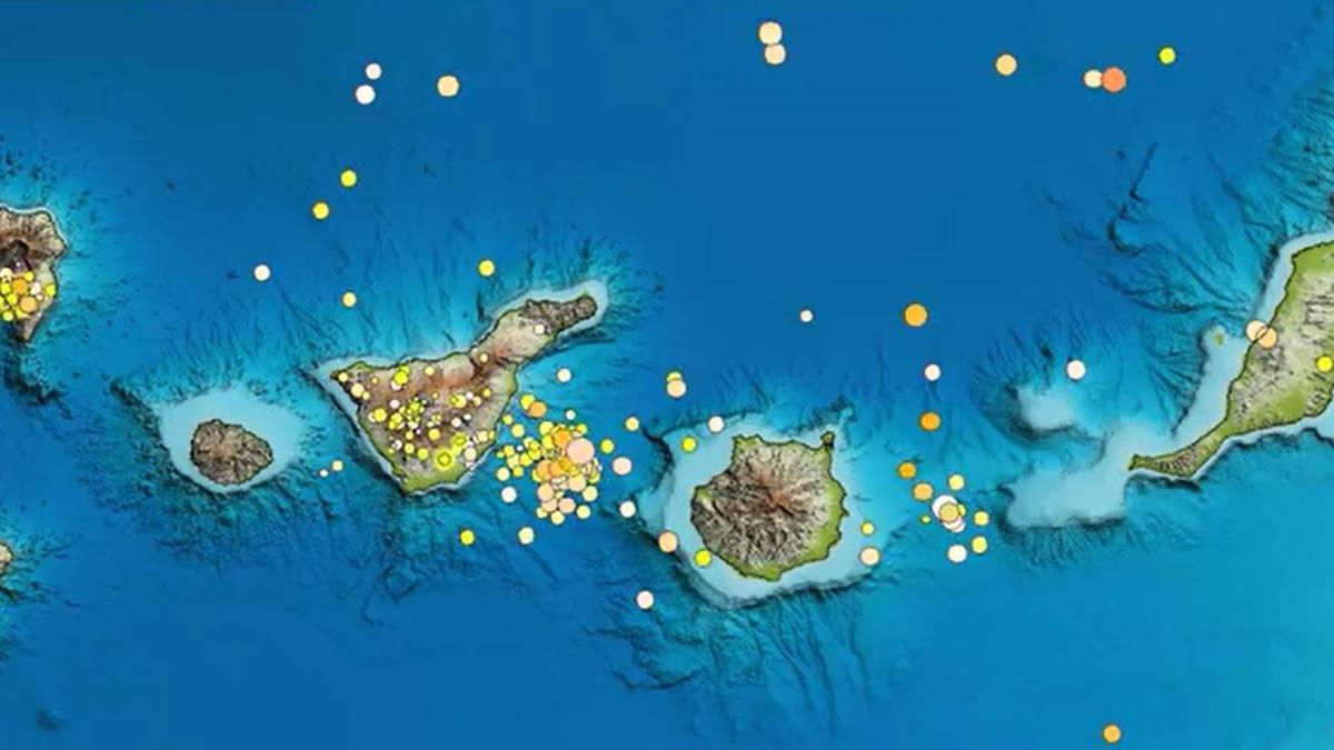 Así fueron los 2.017 terremotos localizados en Canarias en 2023