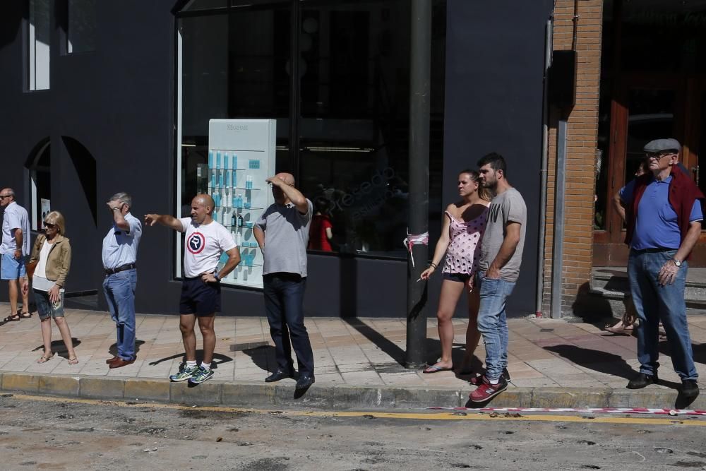 Choque en el cruce del Carbayedo, en Avilés