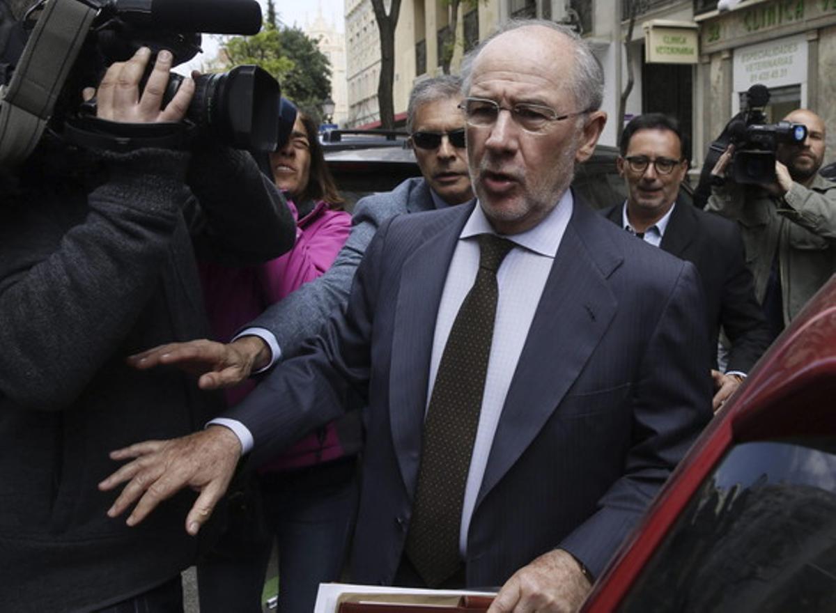 Rato surt del seu despatx, aquest dimecres. Rato surt del seu despatx, aquest dimecres.