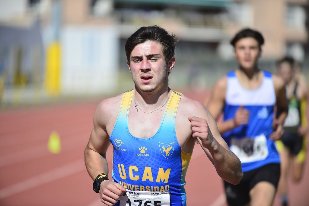 Pruebas de atletismo nacional en la pista de atletismo de Cartagena este domingo