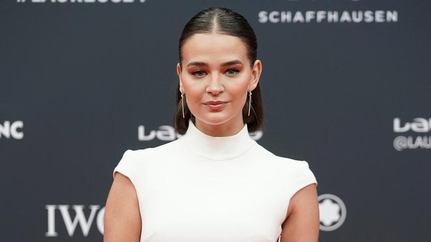 La influencer Laura Escanes posa durante la alfombra roja de la 25ª edición de los Premios Laureus 2024